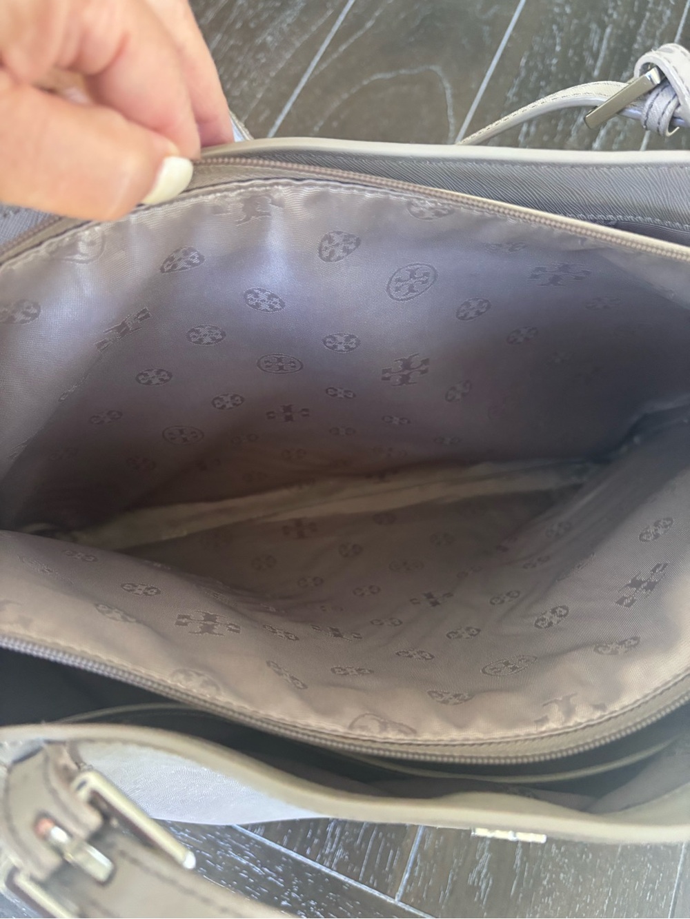 Tory Burch Taupe/Gray Computer bag - Picture 11 of 12